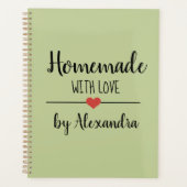 Homemade sage green recept planner (Voorkant)