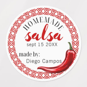 Homemade Salsa Hot Jalapeno Mexican Sauce Canning Labels