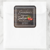 Homemade Salsa Persoonlijk Vierkante Sticker (Tas)