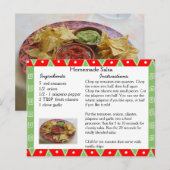 Homemade Salsa Recipe Card Briefkaart (Voorkant / Achterkant)