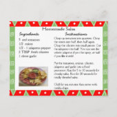 Homemade Salsa Recipe Card Briefkaart (Voorkant)