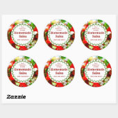 Homemade salsa uit je keukenetiket ronde sticker (Vel)