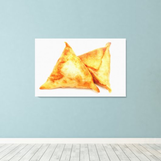 Homemade samosas canvas afdruk (Insitu (Houten vloer))