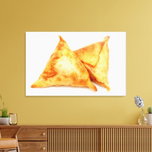 Homemade samosas canvas afdruk (Insitu (Woonkamer))