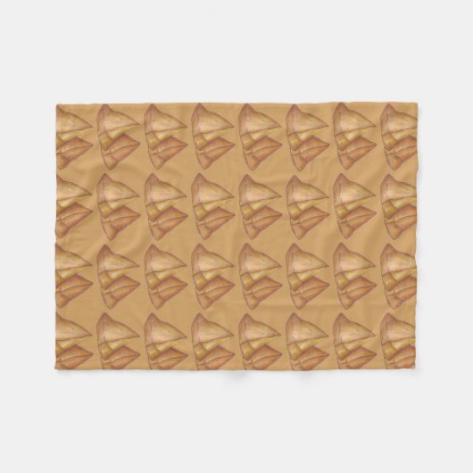 Homemade Samosas Indian Food Cooking Foodie Fleece Deken (Voorkant (Horizontaal))