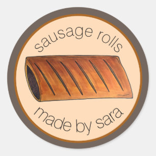 Homemade SaUSE Rolls British Pastry gebrand door Ronde Sticker
