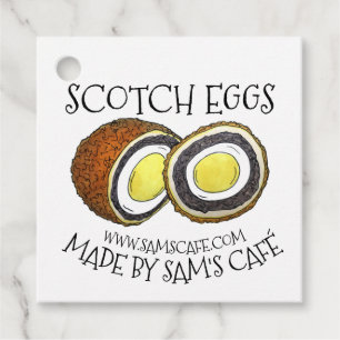 Homemade Scotch Eggs UK British Snack Food Bedankjes Labels