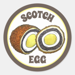 Homemade Scotch Eggs UK British Snack Food Ronde Sticker