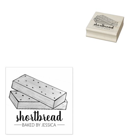 Homemade Scottish Shortbrood Biscuits, gebrand doo Rubberstempel (Gestempeld)