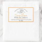 Homemade sinaasappel blossom kandelen rechthoekige sticker (Tas)