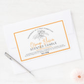 Homemade sinaasappel blossom kandelen rechthoekige sticker (Envelop)