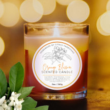 Homemade sinaasappel blossom kandelen