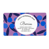 Homemade Soap Business Blueberry Hand Dradenlabel Etiket (Voorkant)