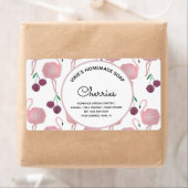 Homemade Soap Business Cherries Waterverf Etiket (Insitu)