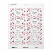 Homemade Soap Business Cherries Waterverf Etiket (Full Sheet)