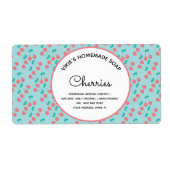 Homemade Soap Business Cherry Waterverf Label (Voorkant)