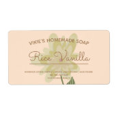 Homemade Soap Business Floral Art Label (Voorkant)