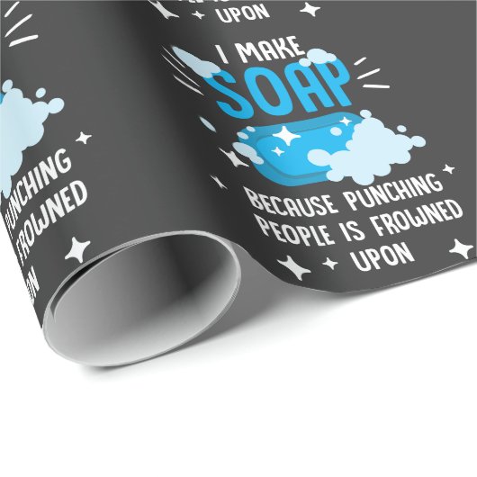 Homemade Soap Maker Humor Sarcatic Crafting Joke Cadeaupapier (Rol Hoek)