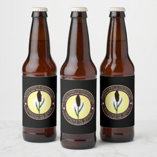 Homemade Sorghum Beer Label Sjabloon Bier Etiket