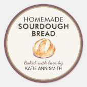 Homemade Sourdough Bread Label Stickers for Bakery (Voorkant)