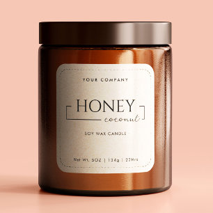 Homemade Soy Candle Chic Calligraphy Paper Vierkante Sticker