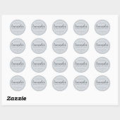 Homemade Soy Candle Chic Calligraphy Pastel Blue Ronde Sticker (Vel)