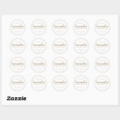 Homemade Soy Candle Gold Chic Calligrafie Ronde Sticker (Vel)