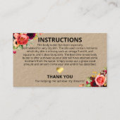 Homemade Spa Ingredients Instructions Visitekaartje (Achterkant)