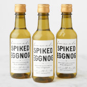 Homemade Spiked Eggnog Bottle Label Wijn Etiket (Flessen)