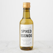 Homemade Spiked Eggnog Bottle Label Wijn Etiket (Voorkant)