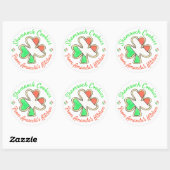 Homemade St. Patrick's Day Shamrock Cookies Bled Ronde Sticker (Vel)