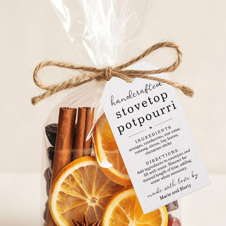 Homemade Stovetop Potpourri Gift Labels Cadeaulabel