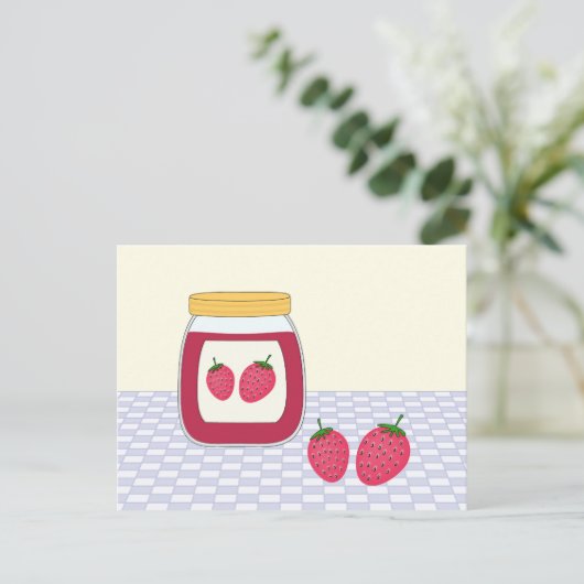 Homemade Strawberry Jam Briefkaart (Staand voorkant)