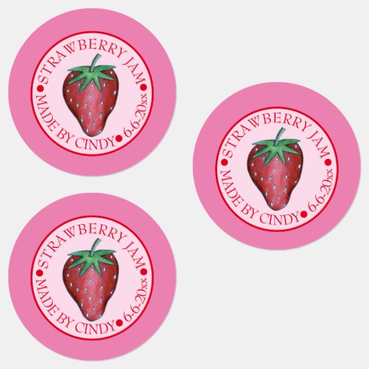 Homemade Strawberry Jam Jelly PReserves Labels (Groep)