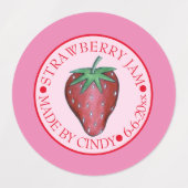 Homemade Strawberry Jam Jelly PReserves Labels (Design 1)