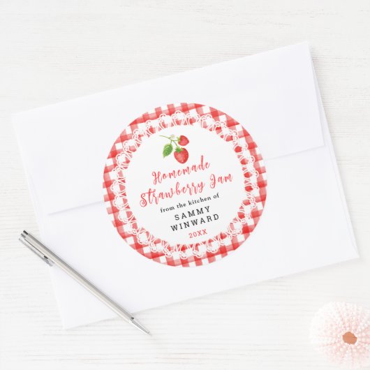 Homemade Strawberry Jam Label (Envelop)