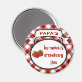 Homemade Strawberry Jam Magneet (Voorkant / Achterkant)