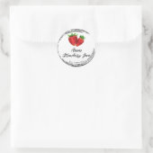 *~* Homemade Strawberry Jam Preserve Canning AP30 Ronde Sticker (Tas)