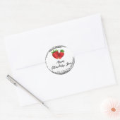 *~* Homemade Strawberry Jam Preserve Canning AP30 Ronde Sticker (Envelop)