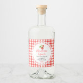 Homemade Strawberry Liqueur Label Likeurfles Etiket (Voorkant)