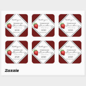 Homemade Strawberry Moonshine - Gepersonaliseerd Vierkante Sticker (Vel)