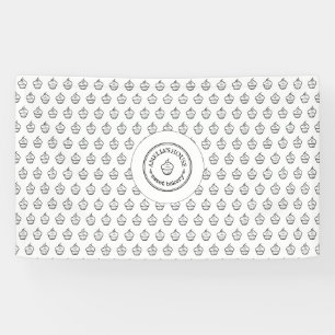 Homemade suikerbakkerij logo aangepast wit spandoek