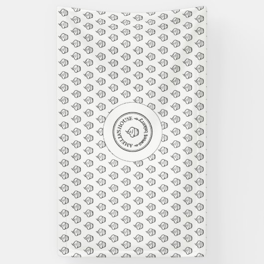 Homemade suikerbakkerij logo aangepast wit spandoek (Verticaal)