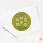 Homemade Sweet Pickles Personalized Dill Pickle Ronde Sticker (Envelop)