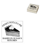 Homemade Sweet Potato Pie Slice van bakkerij Rubberstempel (Gestempeld)