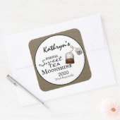 Homemade Sweet Tea Moonshine Gepersonaliseerd Vierkante Sticker (Envelop)
