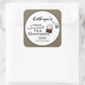 Homemade Sweet Tea Moonshine Gepersonaliseerd Vierkante Sticker (Tas)