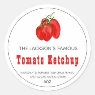 Homemade Tomato Ketchup Sauce Label