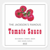 Homemade Tomato Sauce Canning Label (Voorkant)