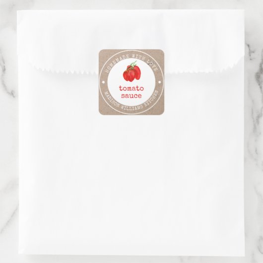 Homemade Tomato Sauce Canning Label (Tas)